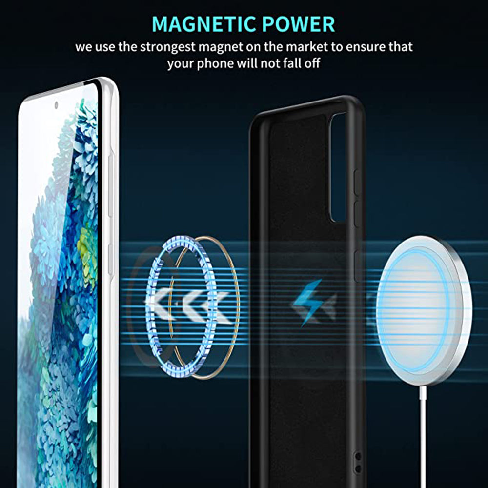 Liquid Series for Samsung Galaxy S20 FE 2022/S20 FE/S20 Fan Edition/S20 FE 5G/S20 Fan Edition 5G/S20 Lite Magnetic Liquid Silicone Case Soft TPU Microfiber Lining Drop Protective Cover