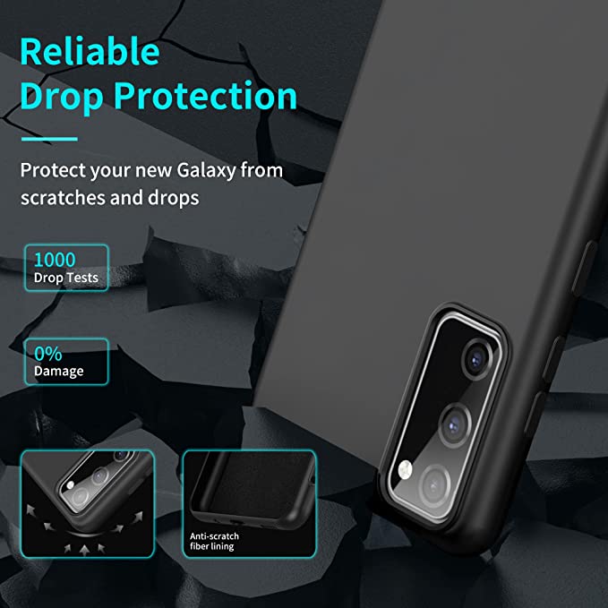 Liquid Series for Samsung Galaxy S20 FE 2022/S20 FE/S20 Fan Edition/S20 FE 5G/S20 Fan Edition 5G/S20 Lite Magnetic Liquid Silicone Case Soft TPU Microfiber Lining Drop Protective Cover