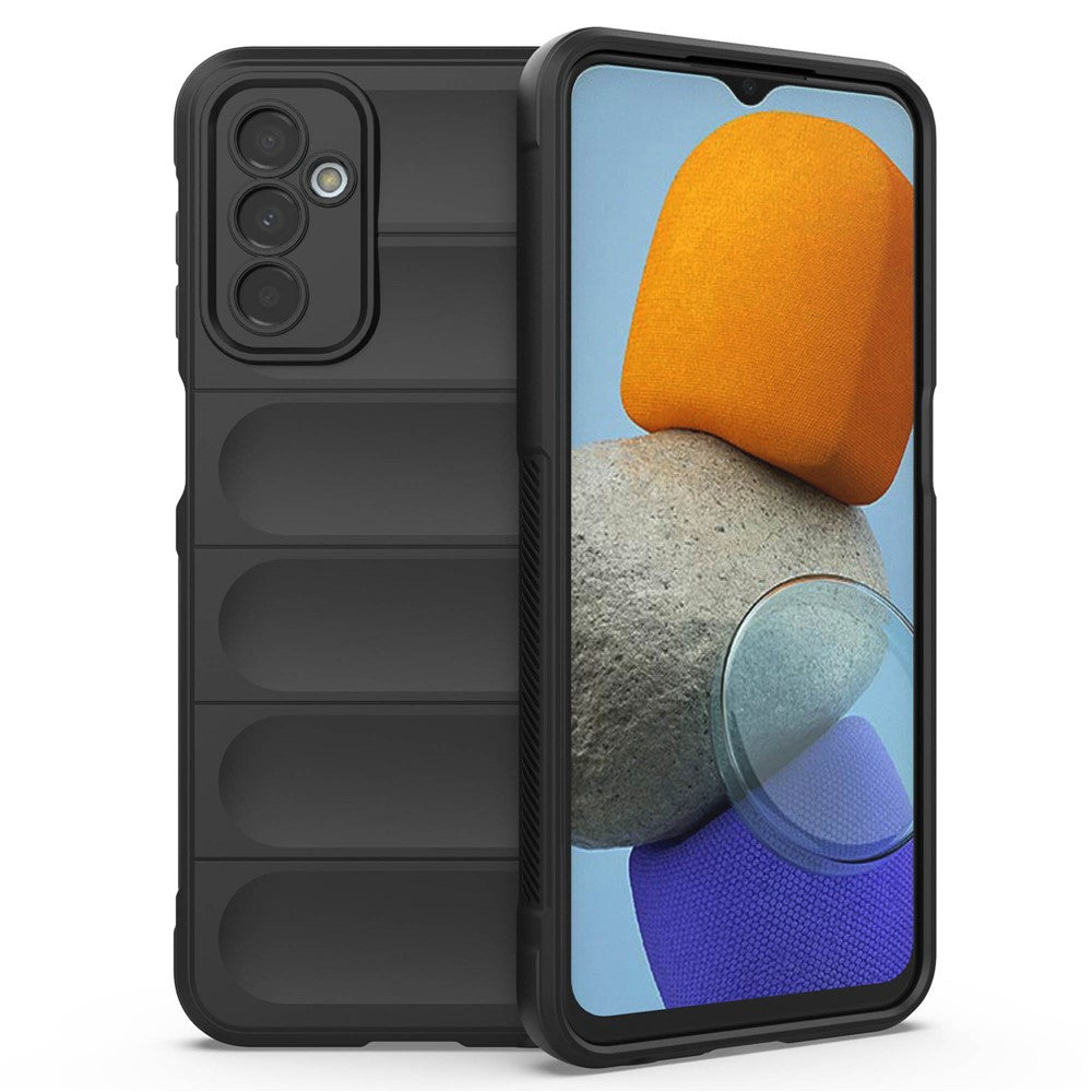 For Samsung Galaxy F23 5G/M23 5G Protective Case Anti-fall Shockproof Back Shell Flexible TPU Phone Cover - Black