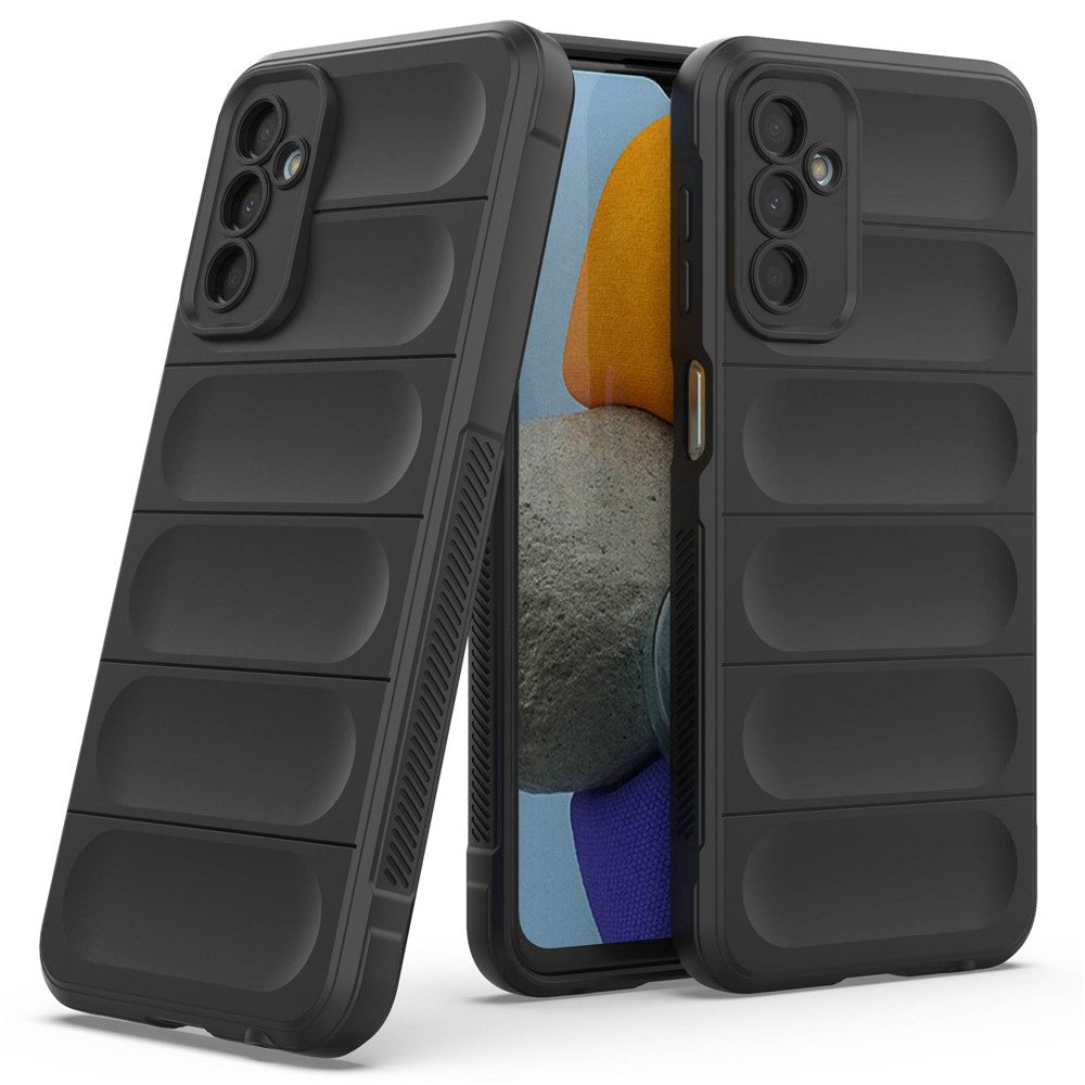 For Samsung Galaxy F23 5G/M23 5G Protective Case Anti-fall Shockproof Back Shell Flexible TPU Phone Cover - Black