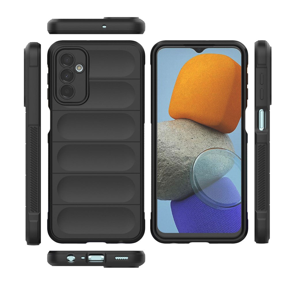 For Samsung Galaxy F23 5G/M23 5G Protective Case Anti-fall Shockproof Back Shell Flexible TPU Phone Cover - Black