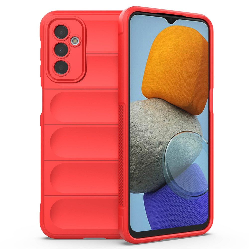 For Samsung Galaxy F23 5G/M23 5G Protective Case Anti-fall Shockproof Back Shell Flexible TPU Phone Cover - Red