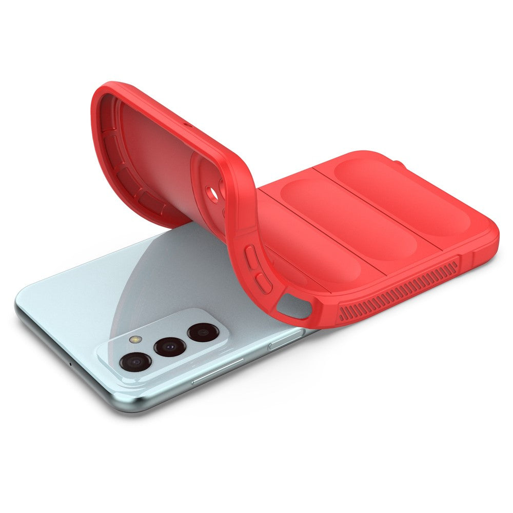 For Samsung Galaxy F23 5G/M23 5G Protective Case Anti-fall Shockproof Back Shell Flexible TPU Phone Cover - Red