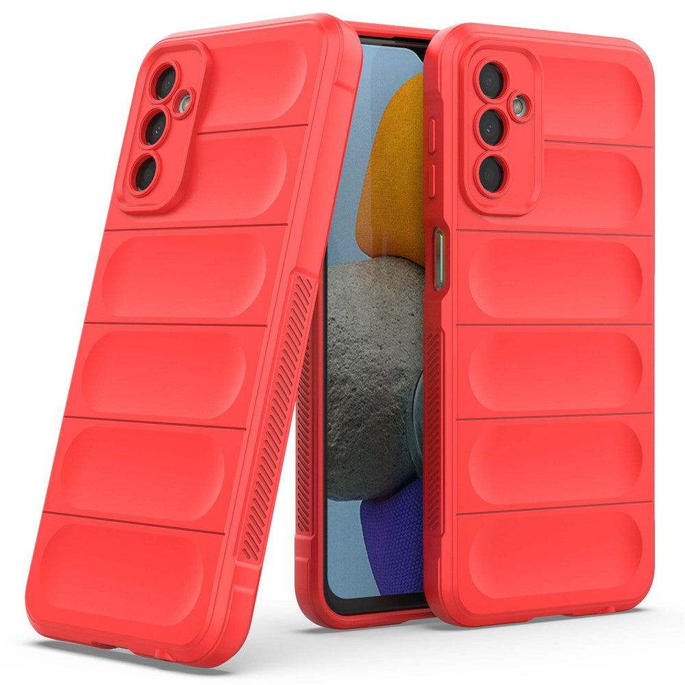 For Samsung Galaxy F23 5G/M23 5G Protective Case Anti-fall Shockproof Back Shell Flexible TPU Phone Cover - Red