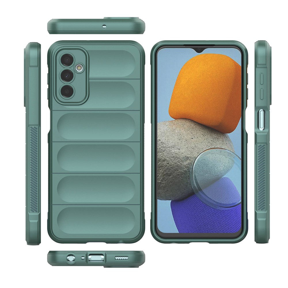 For Samsung Galaxy F23 5G/M23 5G Protective Case Anti-fall Shockproof Back Shell Flexible TPU Phone Cover - Green