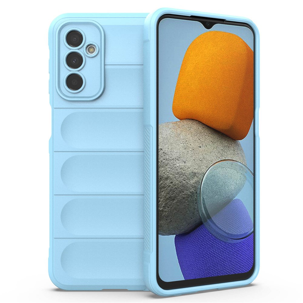 For Samsung Galaxy F23 5G/M23 5G Protective Case Anti-fall Shockproof Back Shell Flexible TPU Phone Cover - Baby Blue