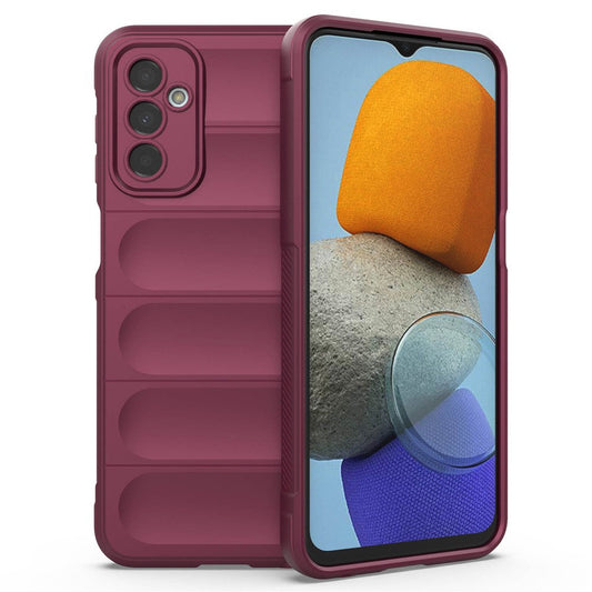 For Samsung Galaxy F23 5G/M23 5G Protective Case Anti-fall Shockproof Back Shell Flexible TPU Phone Cover - Wine Red
