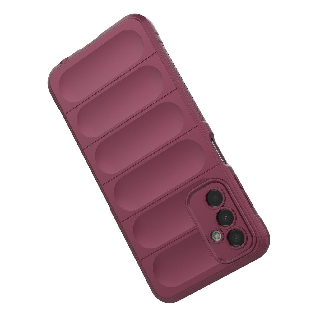 For Samsung Galaxy F23 5G/M23 5G Protective Case Anti-fall Shockproof Back Shell Flexible TPU Phone Cover - Wine Red