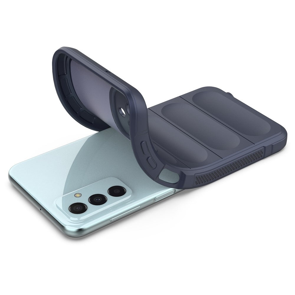 For Samsung Galaxy F23 5G/M23 5G Protective Case Anti-fall Shockproof Back Shell Flexible TPU Phone Cover - Dark Blue