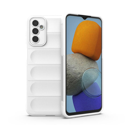 For Samsung Galaxy F23 5G/M23 5G Protective Case Anti-fall Shockproof Back Shell Flexible TPU Phone Cover - White