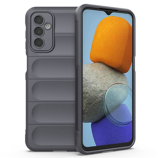 For Samsung Galaxy F23 5G/M23 5G Protective Case Anti-fall Shockproof Back Shell Flexible TPU Phone Cover - Dark Grey