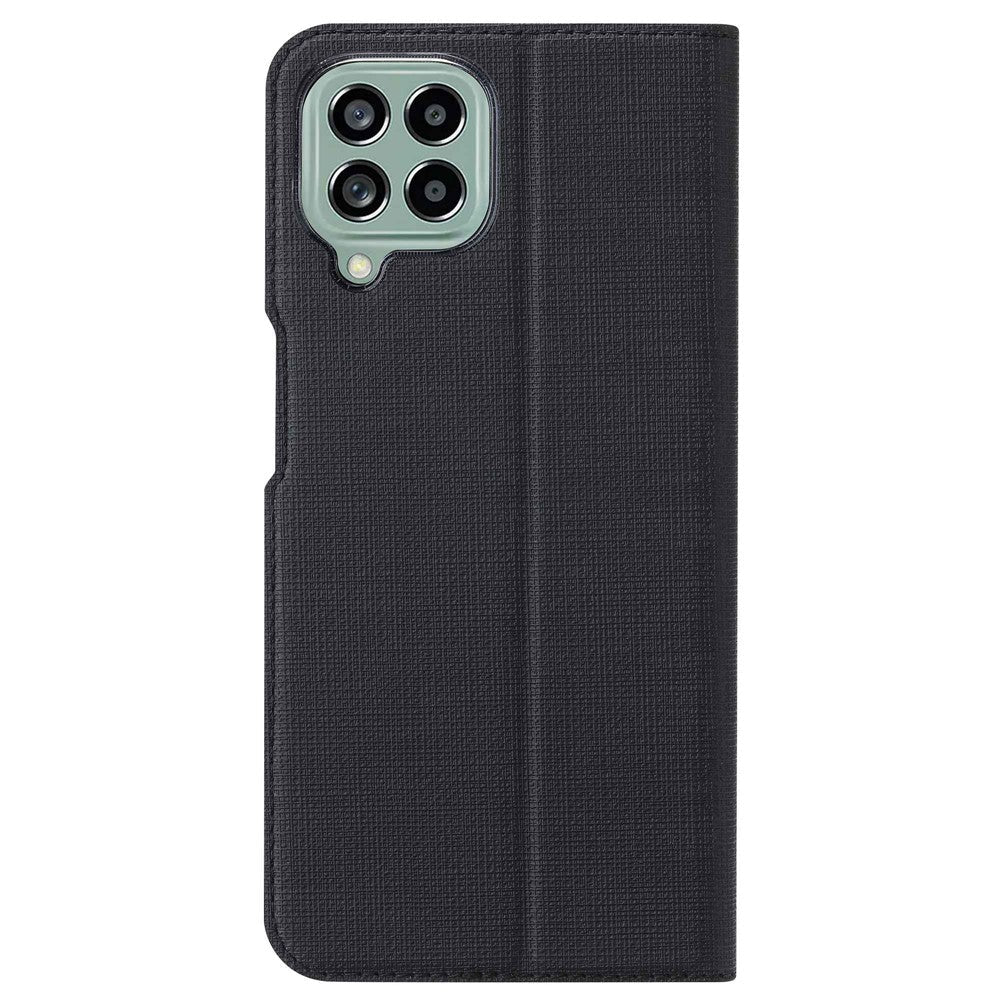 VILI DMX Series for Samsung Galaxy M33 5G (Global Version) Stand Phone Case PU Leather Phone Shell Hands-free Anti-drop Cover with Card Holder - Black
