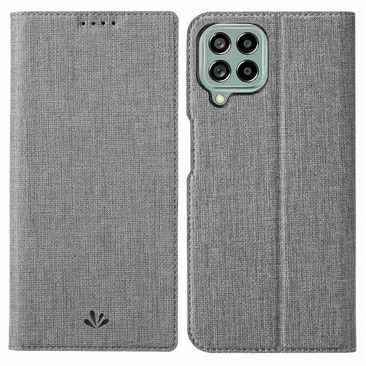 VILI DMX Series for Samsung Galaxy M33 5G (Global Version) Stand Phone Case PU Leather Phone Shell Hands-free Anti-drop Cover with Card Holder - Grey