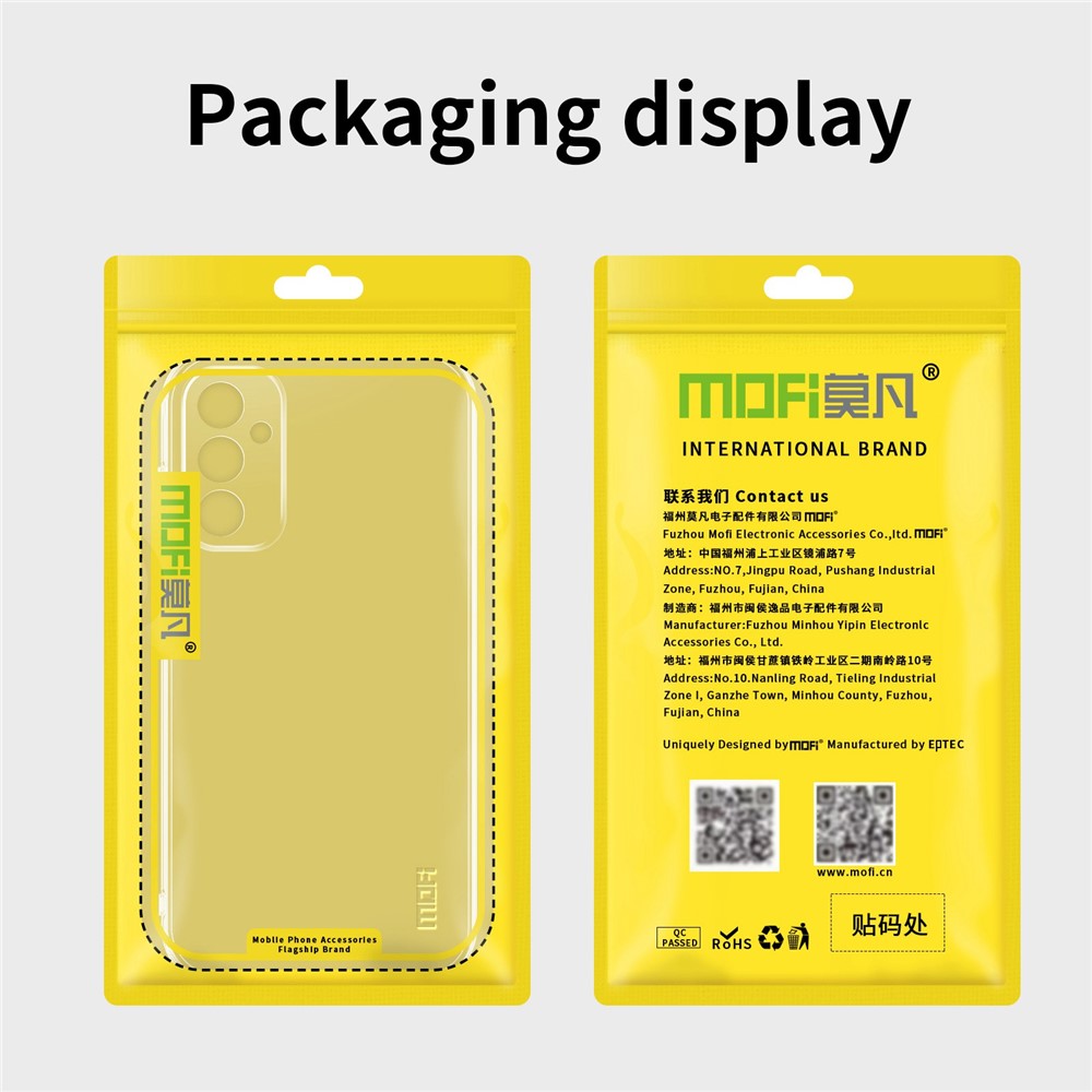 MOFI For Samsung Galaxy M23 5G/F23 5G Anti-fingerprint Soft TPU Cover Super Clear Slim Protective Cell Phone Case