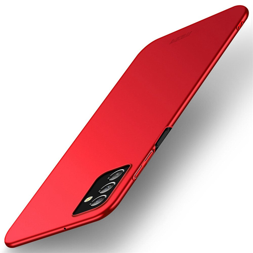 MOFI JK PC Series-1 Shield for Samsung Galaxy M52 5G Cell Phone Case Matte Finish Hard PC Wear-resistant Protective Shell with Strap - Red