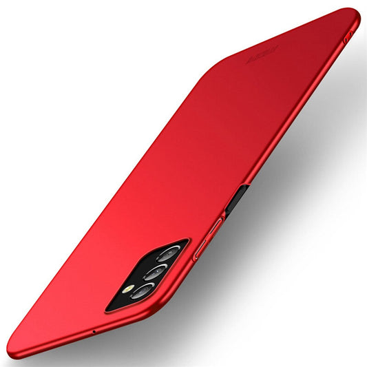 MOFI JK PC Series-1 Shield for Samsung Galaxy M52 5G Cell Phone Case Matte Finish Hard PC Wear-resistant Protective Shell with Strap - Red