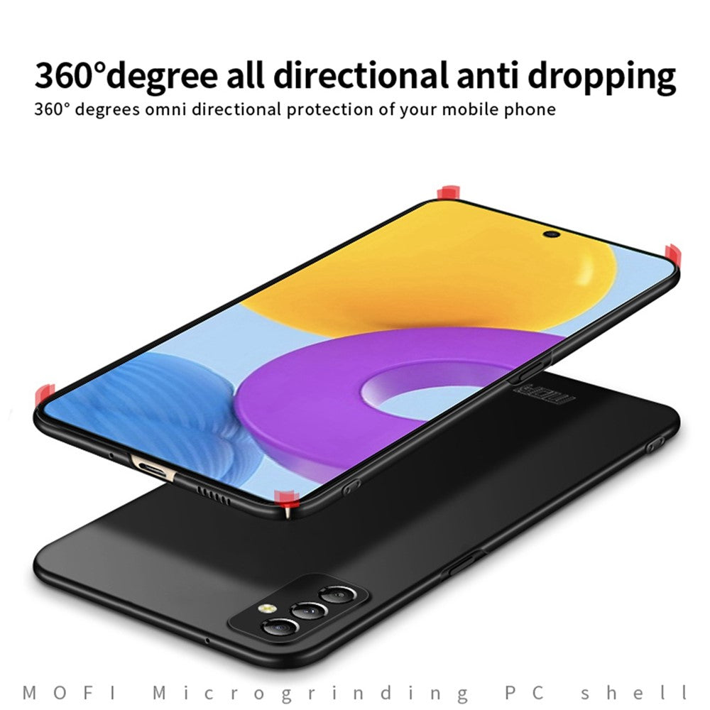 MOFI JK PC Series-1 Shield for Samsung Galaxy M52 5G Cell Phone Case Matte Finish Hard PC Wear-resistant Protective Shell with Strap - Gold