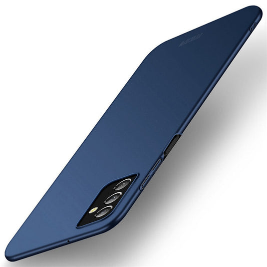 MOFI JK PC Series-1 Shield for Samsung Galaxy M52 5G Cell Phone Case Matte Finish Hard PC Wear-resistant Protective Shell with Strap - Blue
