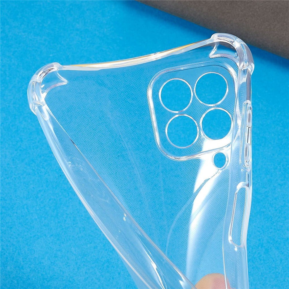 For Samsung Galaxy M33 5G (Global Version) Anti-drop Enhanced Corner Transparent TPU Phone Case with Lanyard