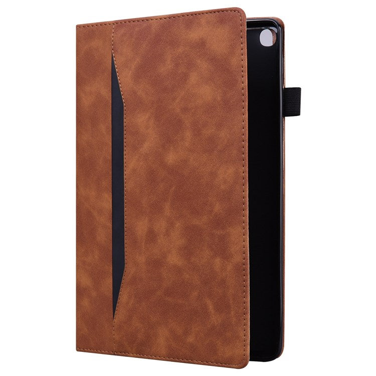 For Samsung Galaxy Tab S6 Lite (2020) / (2022) / (2024) Wear-resistant Tablet Case PU Leather Stand Wallet Folio Flip Shell with Pencil Holder - Brown