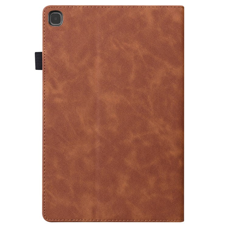 For Samsung Galaxy Tab S6 Lite (2020) / (2022) / (2024) Wear-resistant Tablet Case PU Leather Stand Wallet Folio Flip Shell with Pencil Holder - Brown
