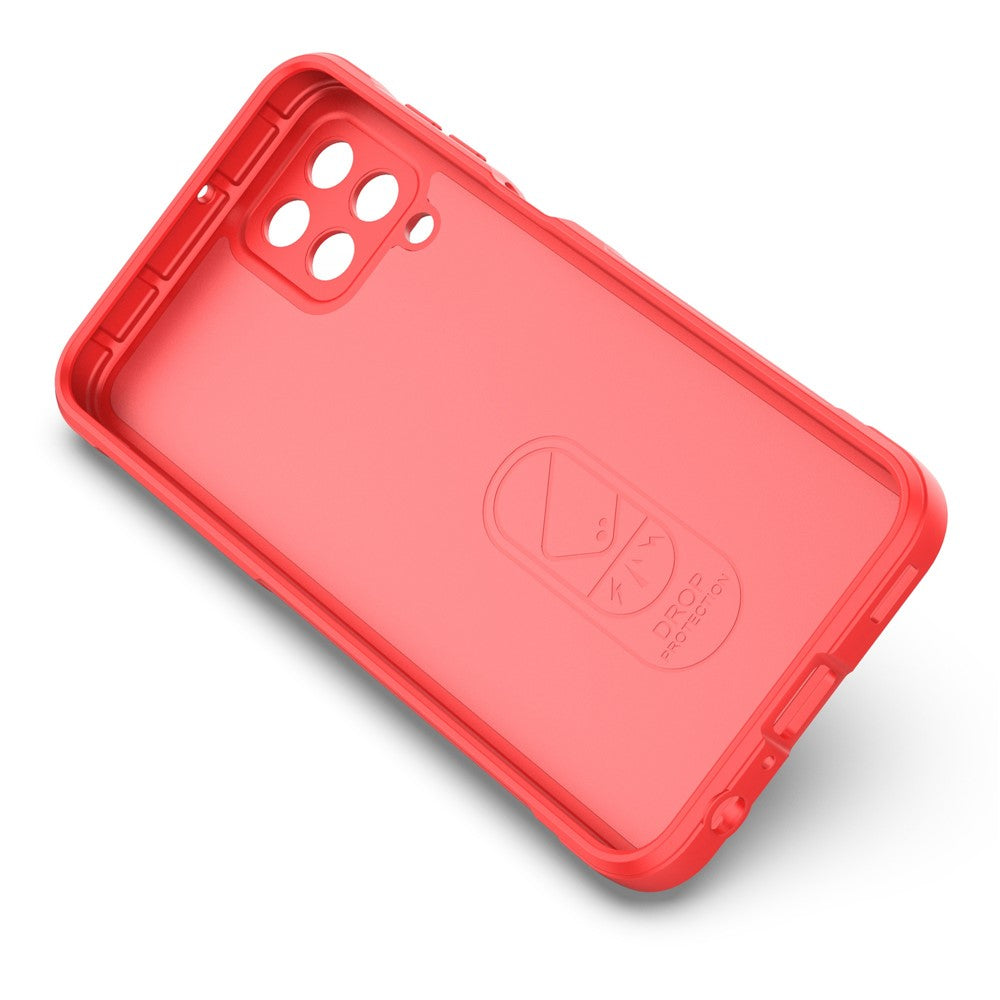 For Samsung Galaxy M33 5G (Global Version) Rugged Soft TPU Back Cover Anti-fall Mobile Phone Case - Red