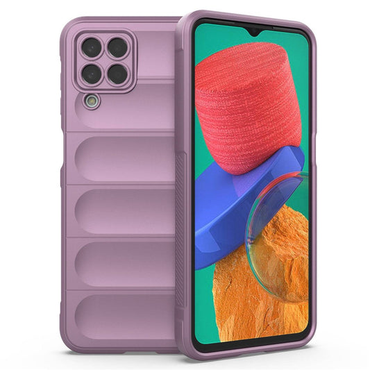 For Samsung Galaxy M33 5G (Global Version) Rugged Soft TPU Back Cover Anti-fall Mobile Phone Case - Light Purple