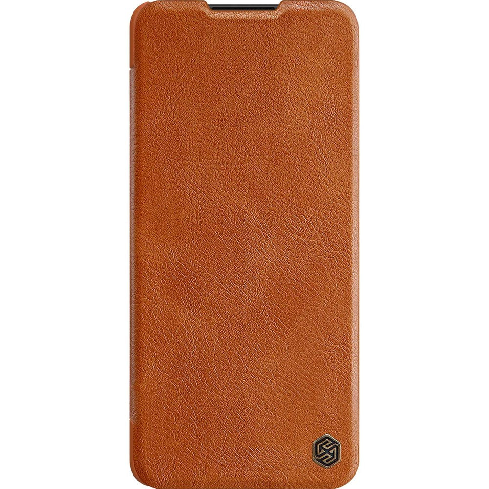 NILLKIN Qin Series for Samsung Galaxy M53 5G Scratch-resistant Anti-fall Card Holder PU Leather Shell Phone Case - Brown