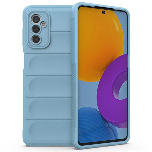 For Samsung Galaxy M52 5G TPU Shockproof Anti-slip Phone Case Precise Cutout Camera Protection Guardian - Baby Blue