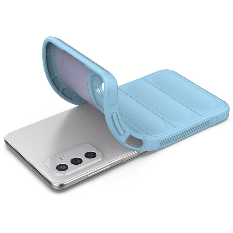 For Samsung Galaxy M52 5G TPU Shockproof Anti-slip Phone Case Precise Cutout Camera Protection Guardian - Baby Blue