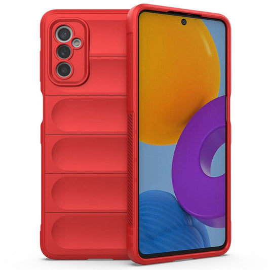 For Samsung Galaxy M52 5G TPU Shockproof Anti-slip Phone Case Precise Cutout Camera Protection Guardian - Red