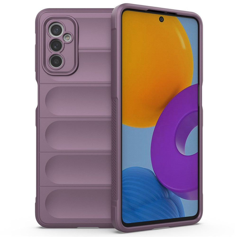 For Samsung Galaxy M52 5G TPU Shockproof Anti-slip Phone Case Precise Cutout Camera Protection Guardian - Light Purple