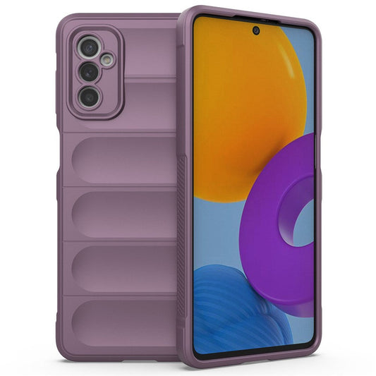 For Samsung Galaxy M52 5G TPU Shockproof Anti-slip Phone Case Precise Cutout Camera Protection Guardian - Light Purple