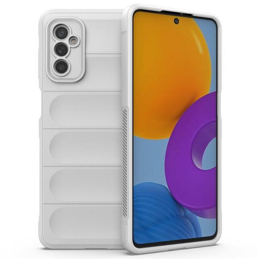 For Samsung Galaxy M52 5G TPU Shockproof Anti-slip Phone Case Precise Cutout Camera Protection Guardian - White