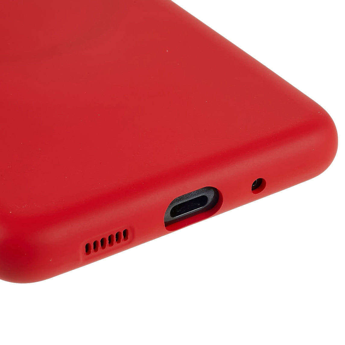 Liquid Series Magnetic Case for Samsung Galaxy S20 Ultra  Compatible with Magsafe, Anti-Slip Liquid Silicone TPU Protective Phone Cover - Red