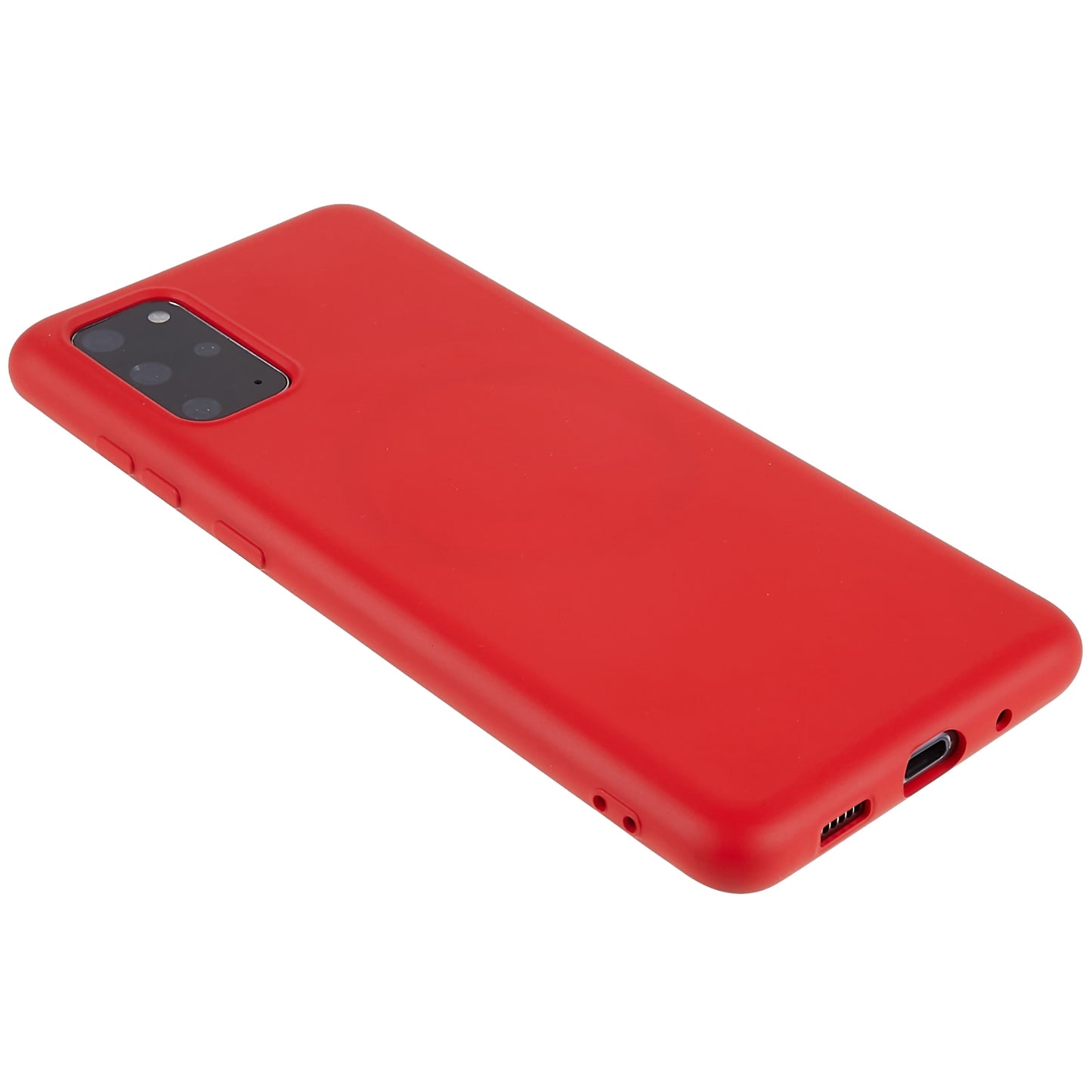 Liquid Series for Samsung Galaxy S20 Plus 4G / 5G Slim Magnetic Phone Cover Liquid Silicone TPU Edge Protective Anti-Scratch Case - Red