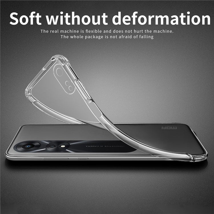 MOFI Series for Oppo A58 5G Transparent Phone Case Drop-proof Soft TPU Protective Back Cover
