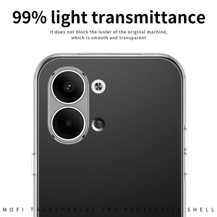 MOFI Transparent Phone Case For Oppo Reno9 5G / Reno9 Pro 5G, Shockproof TPU Mobile Phone Cover
