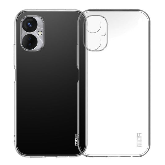 MOFI Shockproof TPU Phone Case for TECNO Spark 9 Pro 4G , Transparent Cellphone Back Protector Cover
