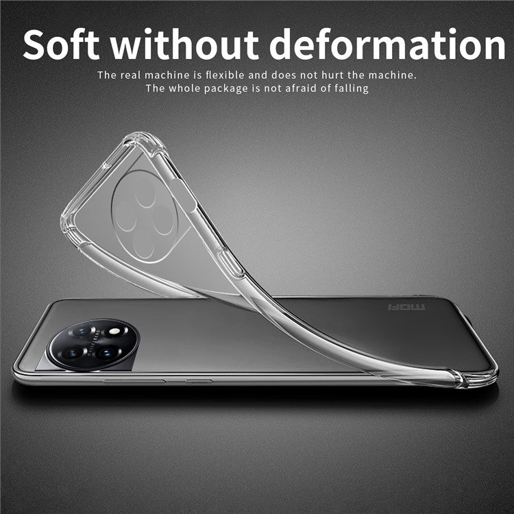 MOFI for OnePlus 11R 5G / Ace 2 5G Transparent Phone Case Flexible TPU Drop-proof Cell Phone Cover