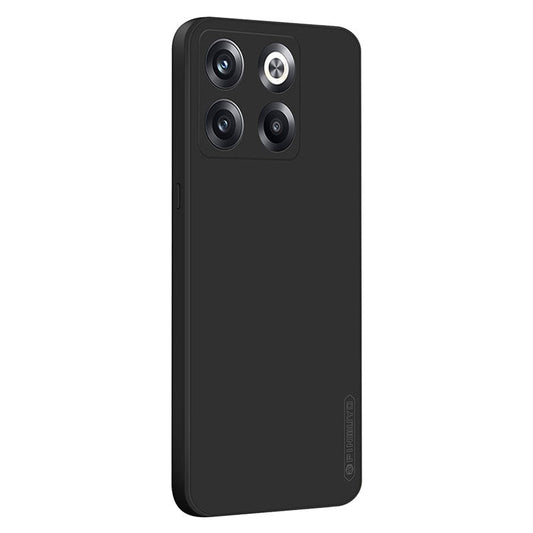 PINWUYO JK TPU-2 Series for OnePlus Ace Pro 5G / 10T 5G Phone TPU Case Fiber Flocking Lining Anti-drop Phone Cover - Black