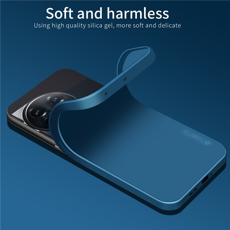 PINWUYO JK TPU-2 Series for OnePlus Ace Pro 5G / 10T 5G Phone TPU Case Fiber Flocking Lining Anti-drop Phone Cover - Matcha Green