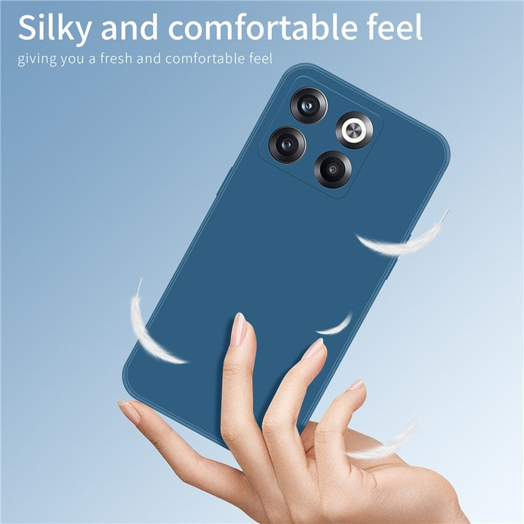 PINWUYO JK TPU-2 Series for OnePlus Ace Pro 5G / 10T 5G Phone TPU Case Fiber Flocking Lining Anti-drop Phone Cover - Matcha Green