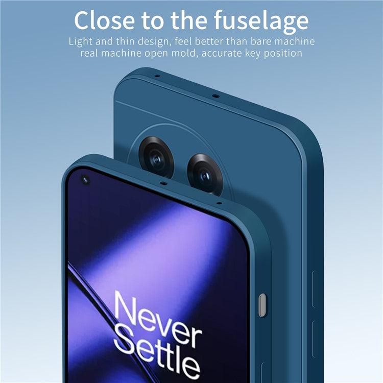 PINWUYO JK TPU-2 Series for OnePlus 11 5G Phone Case Fiber Flocking Lining Camera Lens Protection TPU Cover - Matcha Green