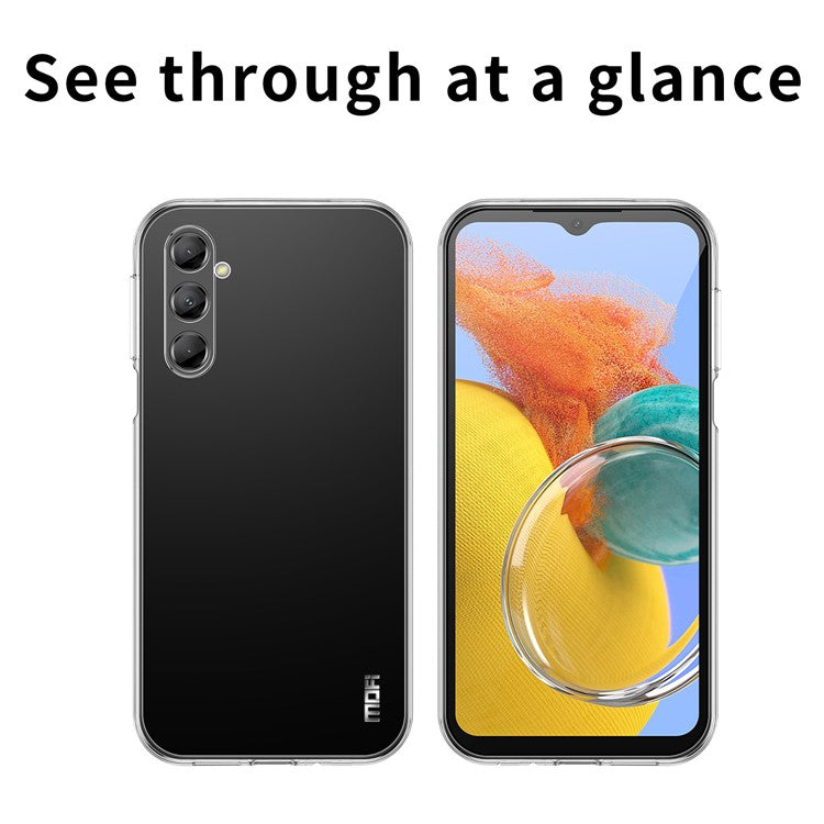 MOFI For Samsung Galaxy M14 5G Transparent Phone TPU Case Anti-scratch Smartphone Cover