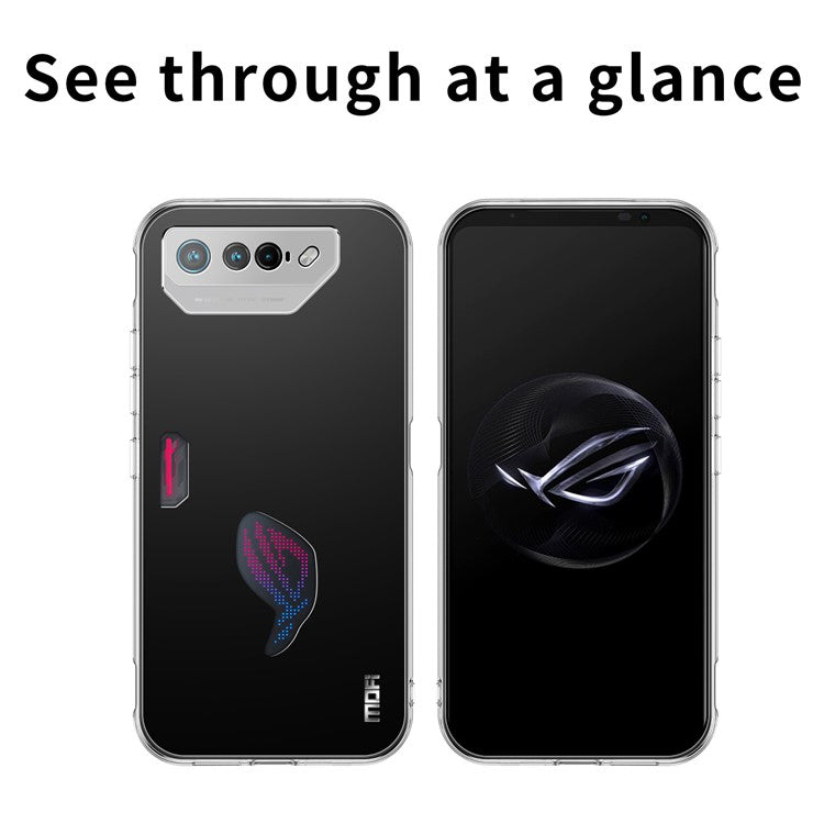 MOFI For Asus ROG Phone 7 5G Transparent Phone Case Drop-proof Flexible TPU Phone Cover