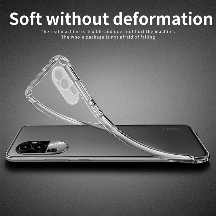 MOFI For Oppo Reno10 Pro+ 5G Phone TPU Case Anti-scratch Transparent Cell Phone Cover