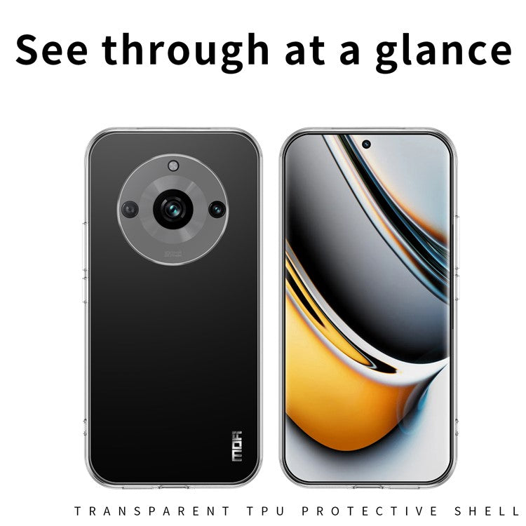 MOFI For Realme 11 Pro 5G / 11 Pro+ 5G Transparent TPU Phone Cover Soft Smartphone Case