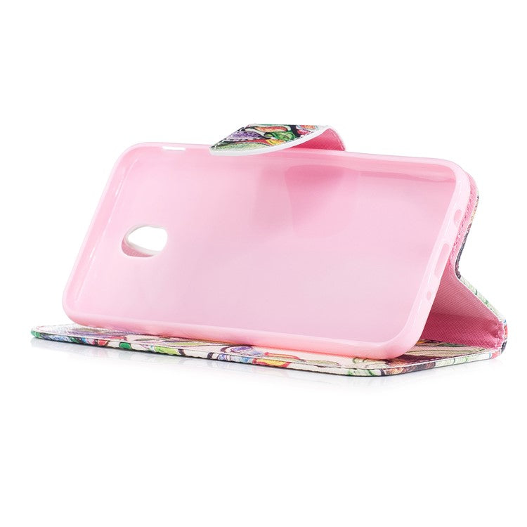 Pattern Printing Wallet Stand Leather Flip Cell Phone Cover for Samsung Galaxy J5 (2017) EU Version - Colorized Tree