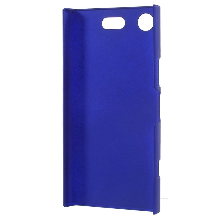 Rubberized PC Hard Cell Phone Cover for Sony Xperia XZ1 Compact - Dark Blue